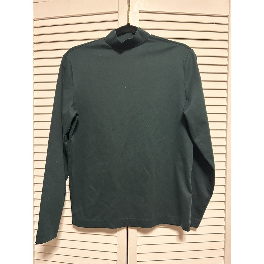 Murano Men's Dark Green Mock Neck Long Sleeve Top Size S